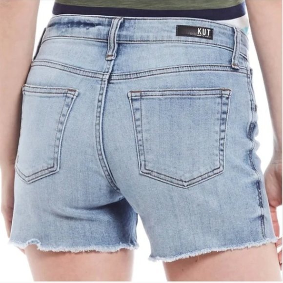 Kut from‎ the Kloth Women's Gidget Fray Short Distressed Jean Shorts Sz. 2 - Picture 2 of 14